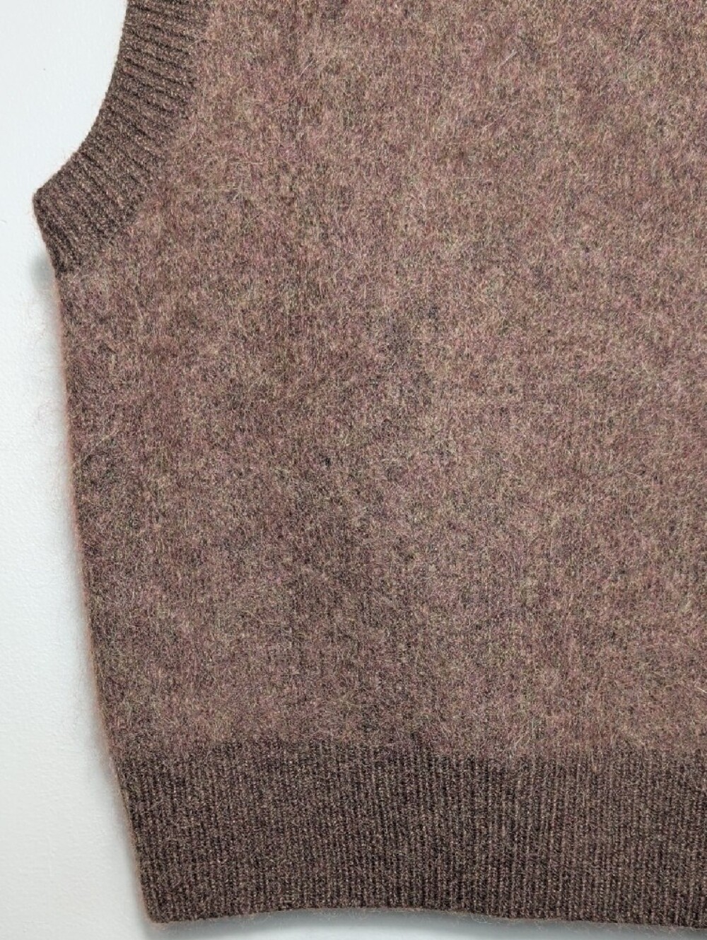 Kerisma Brown Mohair Sleeveless Turtleneck Sweater Vest Fuzzy OS Fall Autumn MED - Picture 6 of 16
